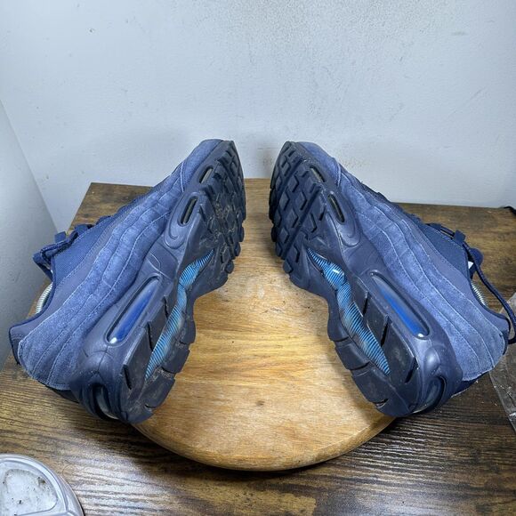 Nike Air Max 95 Shoes Mens Size 12 Blue Navy Suede Mesh Retro Running DO6704-400 - Picture 7 of 8